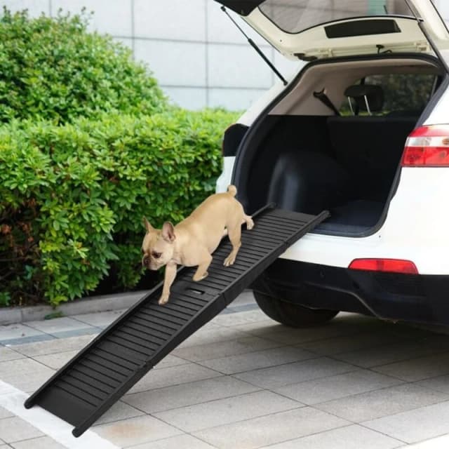 VIDAXL Folding Dog Ramp Black 153x40x12.5cm Plastic vidaXL 8720287023036