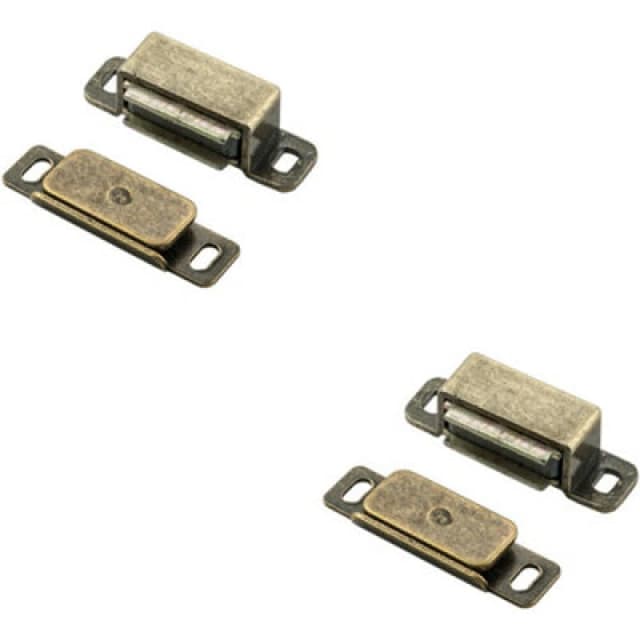 Loops 2x Magnetic Cupboard Door Catch 37mm Fixing Centres 6kg Pull Florentine Bronze Multi unisex