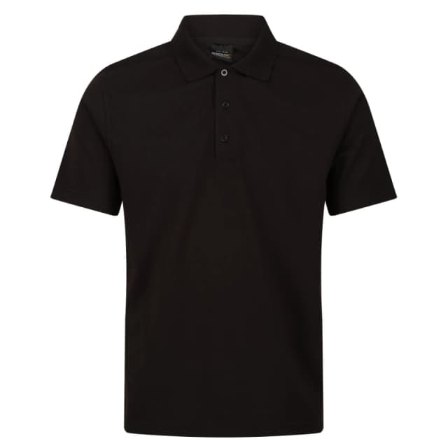 Regatta Professional Mens Short-Sleeved Polo Shirt in Black Size: XS Black Male XS