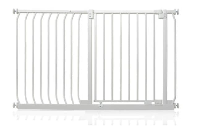 Safetots Elite Pressure Safety Gate, 134Cm - 143Cm, Matt White, Pressure Fit Stair Gate