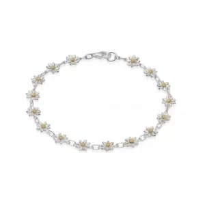 Sixteen Bellis Daisy Chain 18ct Gold Plated Bracelet BR6005