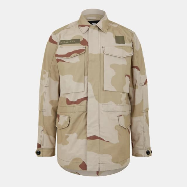 G Star Mens Core Field Cotton Long Sleeve Overshirt Dk Brick male Medium