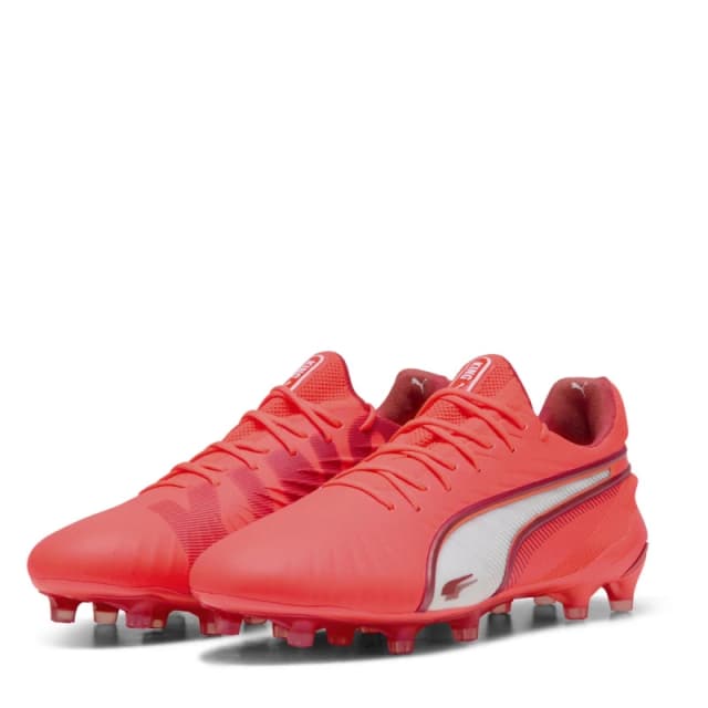 Puma Mens PUMA King Ultimate Firm Ground Football Boots Red/White male 6 (39)