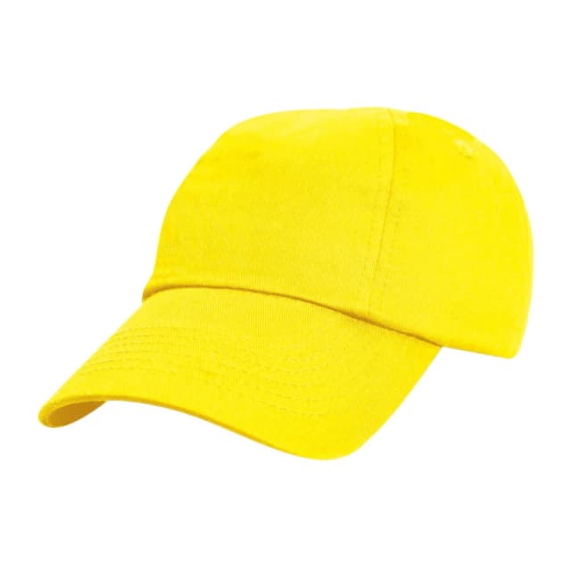Result Cotton Low Profile Baseball Cap in Yellow Yellow Unisex One Size