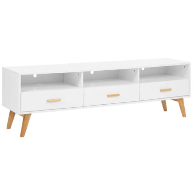 Beliani TV Stand Liberty White