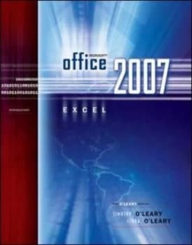 Microsoft Office Excel 2007 by Linda I Oleary Book
