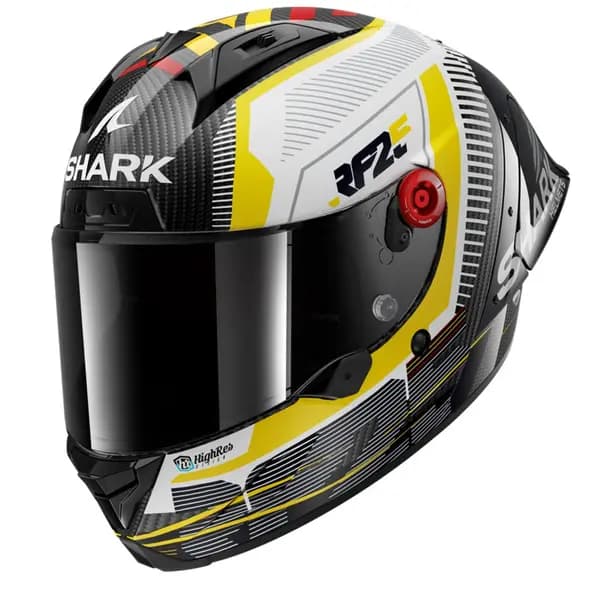 Shark Aeron-GP Replica Raul Fernandez Signature DWY Carbon White Yellow Glossy Full Face Helmet Size L