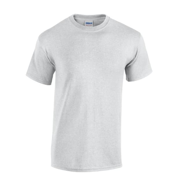 Gildan Mens Plain Cotton Heavy T-Shirt in Grey Size: Small Grey Male S