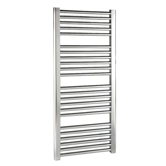 Balterley Heated Vertical Towel Rail Straight Rails 1096 BTU Chrome 1100x 500mm Silver