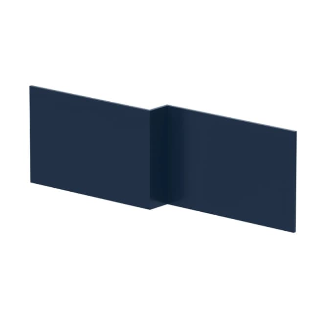 Balterley L Shape Square Front Bath Panel Matt Midnight Blue 1700mm Blue unisex