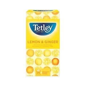 Original Tetley Tea Bags Green Tea with LemonGinger Pack of 25 Tea Bags