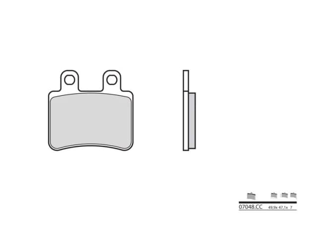 Brembo S.p.A. Scooter Carbon Ceramic Brake pads - 07048CC