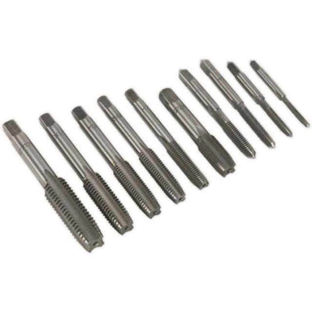 Loops 10pc Metric Tap Set - M3 to M12 - TUNGSTEN Socket Threading / Tapping Bit Kit Multi