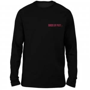 Birds of Prey Logo Embroidered Unisex Long Sleeved T-Shirt - Black - L