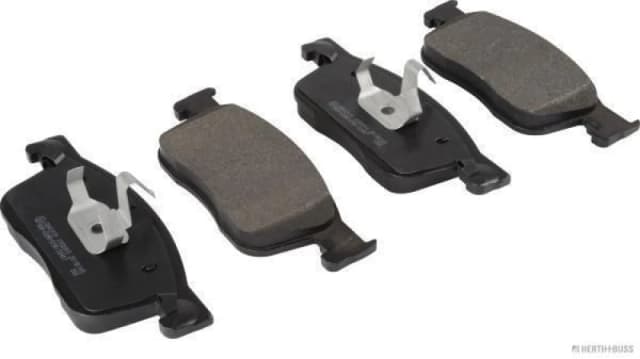 RIDEX 402B1320 Brake pad set Front Axle, excl. wear warning contact, with anti-squeak plate, Axle Vers.: Front Brake Pad Set,disc brake (402)