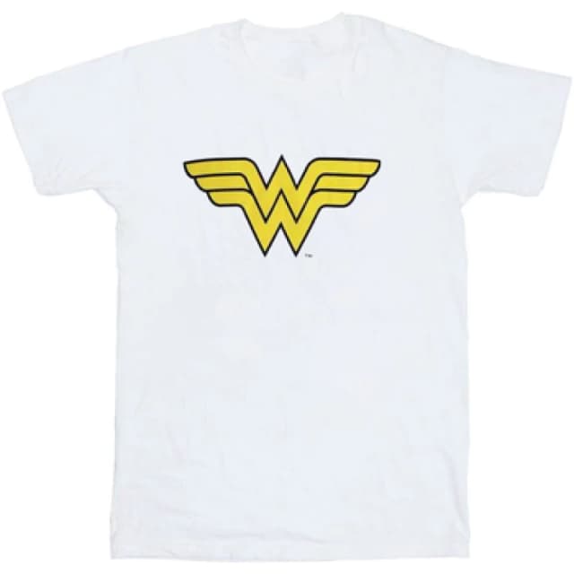 Wonder Woman Mens Logo T-Shirt in White Size: 2XL White Male 2XL