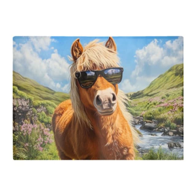 Warren Reed Designer Highland Pony Enjoying The Sun Chopping Board