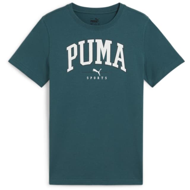 Puma Squad Big Graphic Tee B T-Shirt Unisex Kids - Green Green 7 - 8 Years