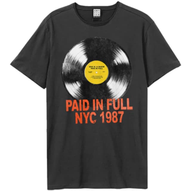 Amplified Amplified Men Paid In Full Rrd Eric B. & Rakim T-Shirt in Charcoal Size: X-Small Charcoal XS Male 5063652170298