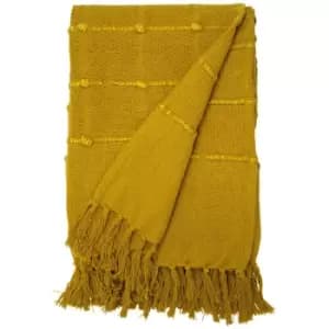 Furn - Motti Throw (One Size) (Ochre Yellow) - Ochre Yellow