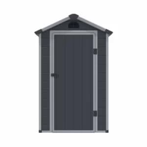 Rowlinson Airevale Plastic Apex Shed 4ft x 6ft, Dark Grey