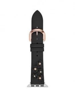 Kate Spade New York Kate Spade Black Leather Apple Watch Strap