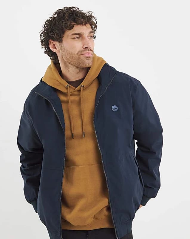 Timberland - Waterproof Bomber Jacket for Men in Dark Blue, Man, Blue, Size: S