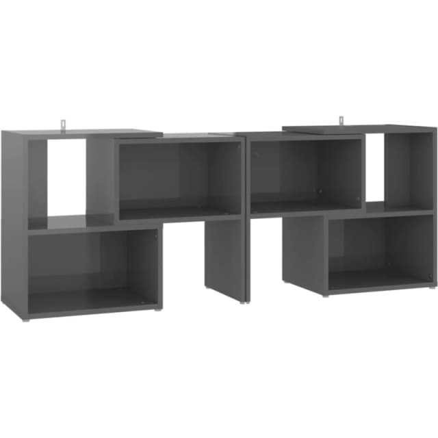 VIDAXL TV Cabinet High Gloss Grey 104x30x52cm Engineered Wood Vidaxl 8720286606988