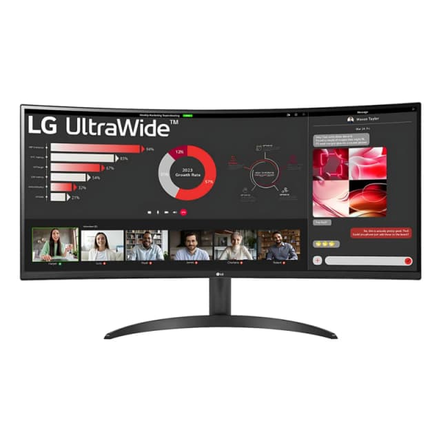 LG 34WR50QK 34 VA Full HD UltraWide Curved Monitor 34WR50QK-B.AEK Black