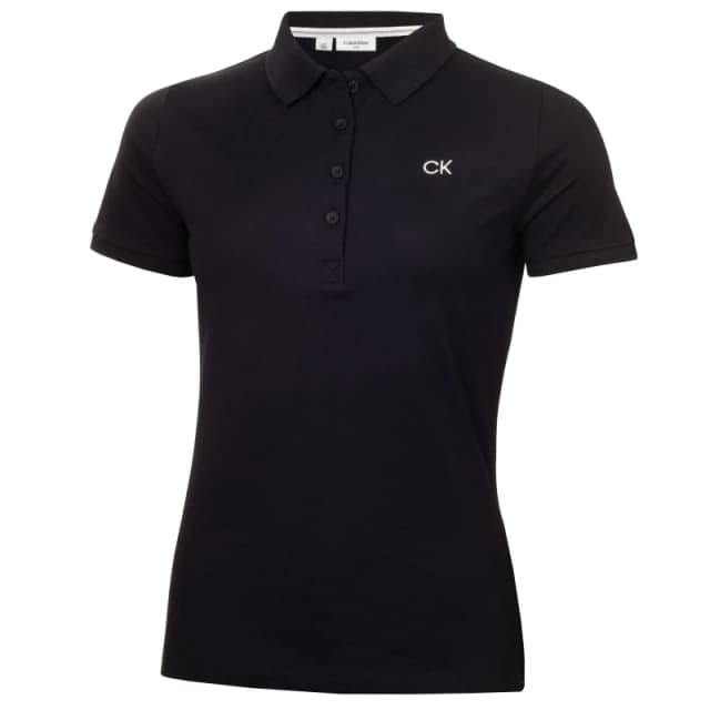 Calvin Klein Golf Womens Short-Sleeve Performance Polo Shirt Navy female 8 (XS)