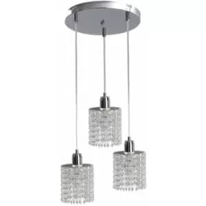 Keter Diament Cluster Pendant Ceiling Light Hanging Droplets, 30cm, 3x E27