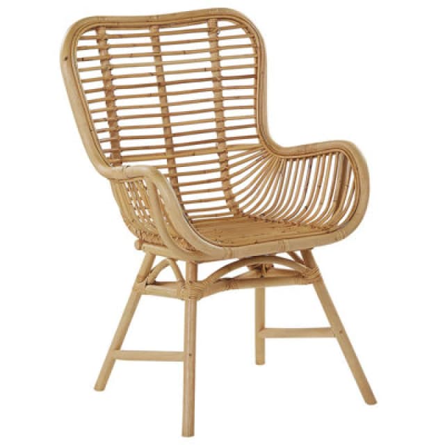 Beliani Dining Chair Togo Rattan Natural