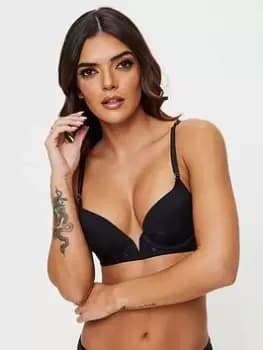 Ann Summers Bras The Plunging Ll Padded Plunge - Black, Size 32A, Women