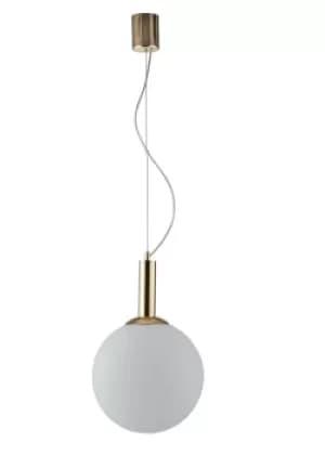 Hera Globe Ceiling Pendant, Gold, Opal, E27