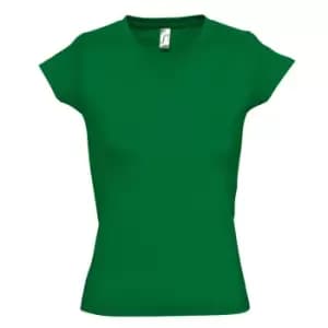 SOLs Womens/Ladies Moon V Neck Short Sleeve T-Shirt (3XL) (Kelly Green)