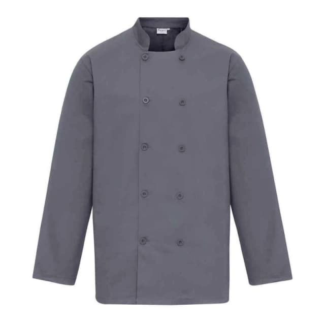 Premier Premier Men Long-Sleeved Chef Jacket in Dark Grey Size: 5X-Large Dark Grey 5XL Male 5063693786670