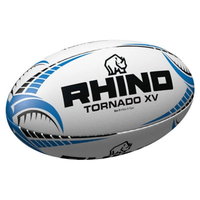 Rhino Tornado Xv Rugby Ball White/blue/black (5)