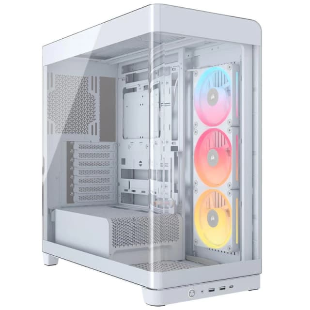 Corsair FRAME iCUE Link 4500X LX-R RGB Panoramic Glass Mid-Tower PC Case - White - CC-9011315-WW