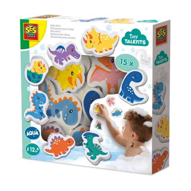 SES Creative Tiny Talents Bath Dinos, 12 Months and Above (13214) Multi