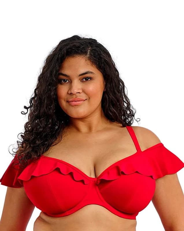 Elomi ELOMI PLAIN SAILING PLUNGE BIKINI TOP Lava RED - Elomi - Size: 36G Lava RED Female 36G XY69704