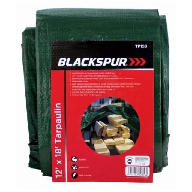 Blackspur 12' X 18' Tarpaulin, Green 13321AWUK