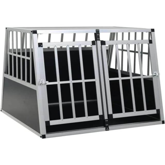vidaXL Dog Cage with Double Door 94x88x69cm Pet Puppy House Carrier Crate
