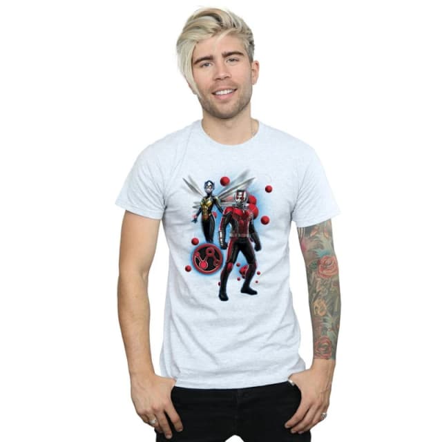 Marvel Marvel Men Ant-Man And The Wasp Particle Pose T-Shirt in Grey Size: Small Grey S Male 5057864307511