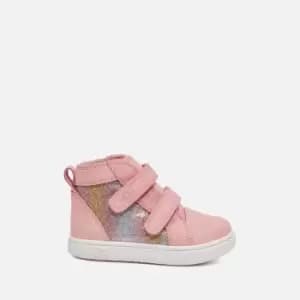 UGG Toddlers RENNON II Velcro High Top Trainers - Metallic Rainbow - UK 6 Toddler