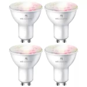 4lite WiZ Connected LED Smart GU10 Bulb WiFi & Bluetooth, Colours and Tuneable White & Dimmable - 4 Pack