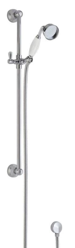 Balterley Traditional Slide Rail Shower Kit with Outlet Elbow Chrome White White
