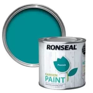 Ronseal Garden Peacock Matt Metal & Wood Paint, 250Ml