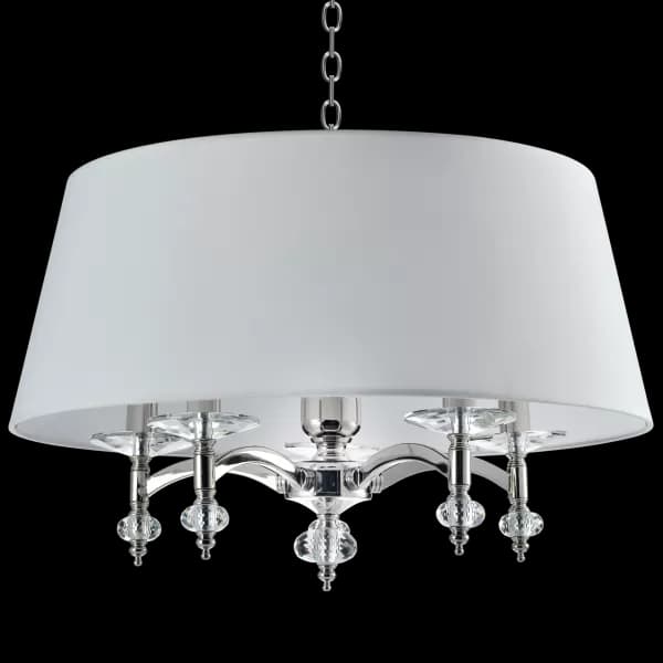 Verona 5 Light Cylindrical Pendant Ceiling Light Nickel, E14