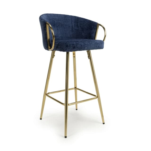 Volero Textured Effect Blue Bar Stool, Blue 211-05-33-11-01