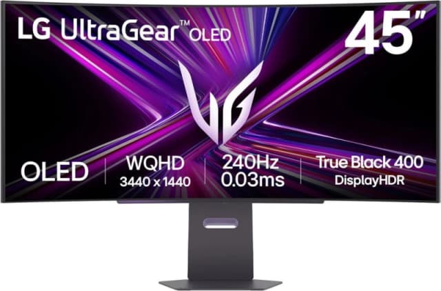 LG UltraGear GX9 45GX900A-B 45 OLED WQHD 240Hz 0.03ms USB-C UltraWide Curved Gaming Monitor 45GX900A-B.AEK Black